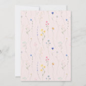 Moderne Eenvoudige Wilde Bloem Bruiloft Save The Date (Achterkant)