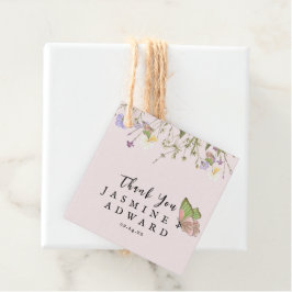 Moderne Eenvoudige Wildflower Bloemen Huwelijk Bedankjes Labels