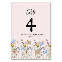 Moderne Eenvoudige Wildflower Bloemen Huwelijk