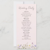 Moderne Eenvoudige Wildflower Bloemen Huwelijk Vla (Achterkant)