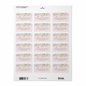 Moderne Eenvoudige Wildflower Bloemen Huwelijkster Etiket (Full Sheet)