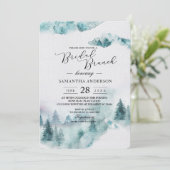 Moderne eenvoudige wintergroene en witte bomen kaart (Staand voorkant)