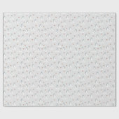 Moderne eenvoudige winterpinguïns en paddenstoelen cadeaupapier (Vlak)