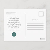 Moderne Eenvoudige winterstad — Town Map Holiday Briefkaart (Achterkant)