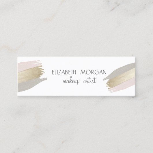 Moderne Eenvoudige Wit, de Slag van de Borstel van Mini Visitekaartje (Voorkant)