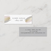 Moderne Eenvoudige Wit, de Slag van de Borstel van Mini Visitekaartje (Voorkant / Achterkant)