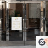 Moderne Eenvoudige Witte Goud | Zakelijke Openings Raamsticker (Kantoordeur)