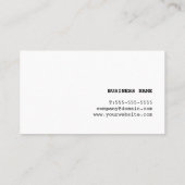 Moderne eenvoudige witte grijze blauwe consultant visitekaartje (Achterkant)