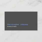 Moderne eenvoudige witte grijze blauwe consultant visitekaartje (Voorkant)