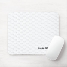 Moderne eenvoudige witte grijze monogram patroon muismat