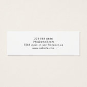 Moderne, eenvoudige, witte kaart met oormerk (Achterkant)