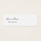 Moderne, eenvoudige, witte kaart met oormerk (Voorkant)