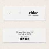 Moderne, eenvoudige, witte kaart met oormerk (Voorkant /achterkant)