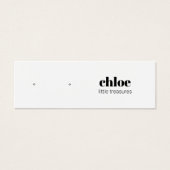 Moderne, eenvoudige, witte kaart met oormerk (Voorkant)