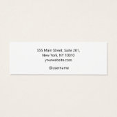 Moderne, eenvoudige, witte kaart met oormerk (Achterkant)