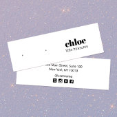 Moderne, eenvoudige, witte kaart met oormerk