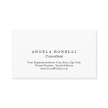 Moderne eenvoudige witte minimalistische consultan