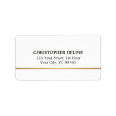 Moderne eenvoudige witte nepkopregel etiket (Voorkant)