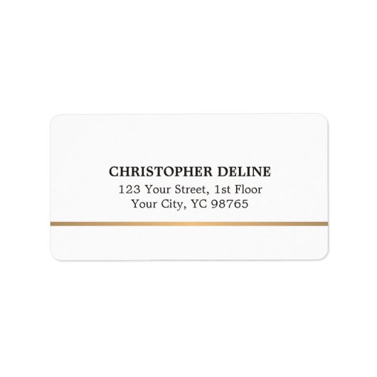 Moderne eenvoudige witte nepkopregel etiket (Voorkant)