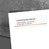 Moderne eenvoudige witte nepkopregel etiket