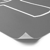 Moderne, eenvoudige, witte omtrek met bloemontwerp poster (Hoek)