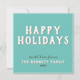 Moderne eenvoudige witte Prettige feestdagen Kaart