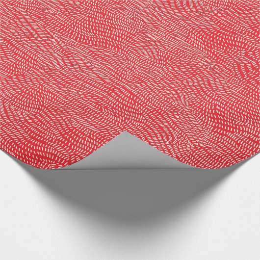 Moderne Eenvoudige Witte Rode Cadeaupapier (Hoek)
