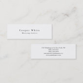 Moderne Eenvoudige Witte Skinny Make-up Artiest St Mini Visitekaartje (Voorkant / Achterkant)