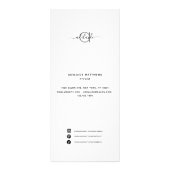 Moderne, eenvoudige witte spa-salonprijslijst reclamekaart (Voorkant)