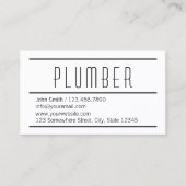 Moderne, eenvoudige, witte stekker Visitekaartje (Voorkant)