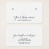 Moderne eenvoudige witte stud oorbel display kaart (Voorkant /achterkant)