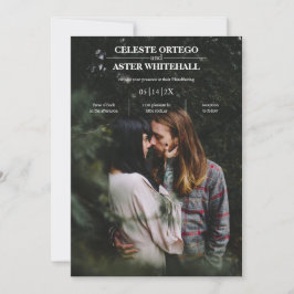 Moderne Eenvoudige Witte Tekst Donkere Foto Handfa Kaart