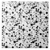 Moderne, eenvoudige witte Terrazzo Black Tegel Tegeltje (Voorkant)