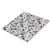 Moderne, eenvoudige witte Terrazzo Black Tegel Tegeltje (Zijkant)