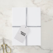 Moderne Eenvoudige Witte Trendy Minimalistische Ee Cadeaulabel (Met Touw)