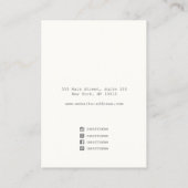 Moderne, eenvoudige Wood Earring Display Visitekaa Visitekaartje (Achterkant)