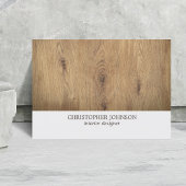 Moderne eenvoudige Wooden Light Grey Interior Desi Visitekaartje