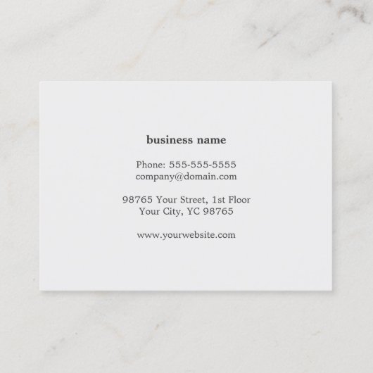 Moderne eenvoudige Wooden Light Grey Interior Desi Visitekaartje (Achterkant)