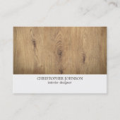 Moderne eenvoudige Wooden Light Grey Interior Desi Visitekaartje (Voorkant)