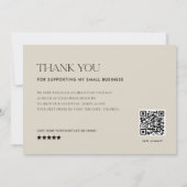 Moderne, eenvoudige zakelijke flatpanel - Hartelij Bedankkaart (Achterkant)