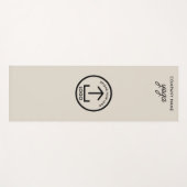 Moderne Eenvoudige Zakelijke Logo Beige Gym Yogamat (Voorkant (horizontaal))