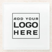 Moderne eenvoudige zakelijke Logo Custom Glazen Onderzetter (Voorkant)