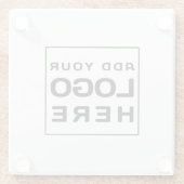 Moderne eenvoudige zakelijke Logo Custom Glazen Onderzetter (Achterkant)