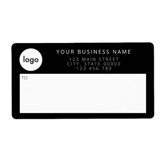 Moderne, eenvoudige zakelijke Logo Etiket (Voorkant)