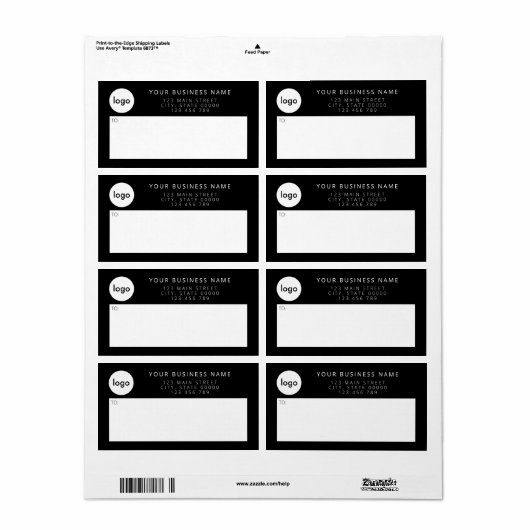 Moderne, eenvoudige zakelijke Logo Etiket (Full Sheet)