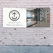 Moderne Eenvoudige Zakelijke Logo Foto & Tekst Spandoek