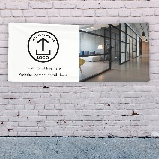 Moderne Eenvoudige Zakelijke Logo Foto & Tekst Spandoek