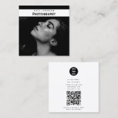 Moderne eenvoudige zakelijke Logo fotograaf foto Vierkante Visitekaartje (Voorkant / Achterkant)