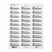 Moderne Eenvoudige zakelijke Logo-mailadres Etiket (Full Sheet)