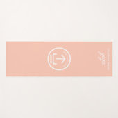 Moderne Eenvoudige Zakelijke Logo Peach Gym Yogamat (Voorkant (horizontaal))
